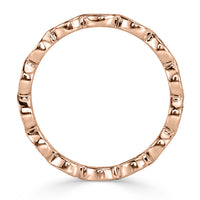 1.05ct Marquise Cut Diamond Bezel Set Eternity Band in 18k Rose Gold