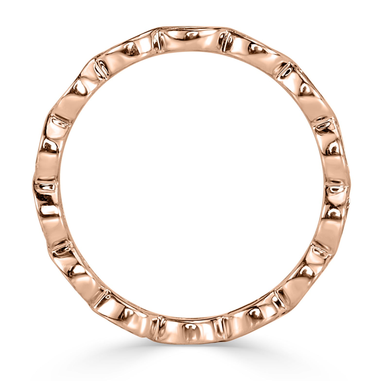 1.05ct Marquise Cut Diamond Bezel Set Eternity Band in 18k Rose Gold