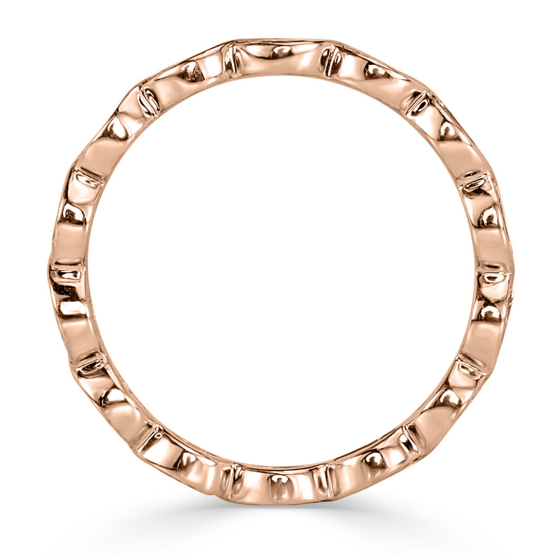 1.05ct Marquise Cut Diamond Bezel Set Eternity Band in 18k Rose Gold