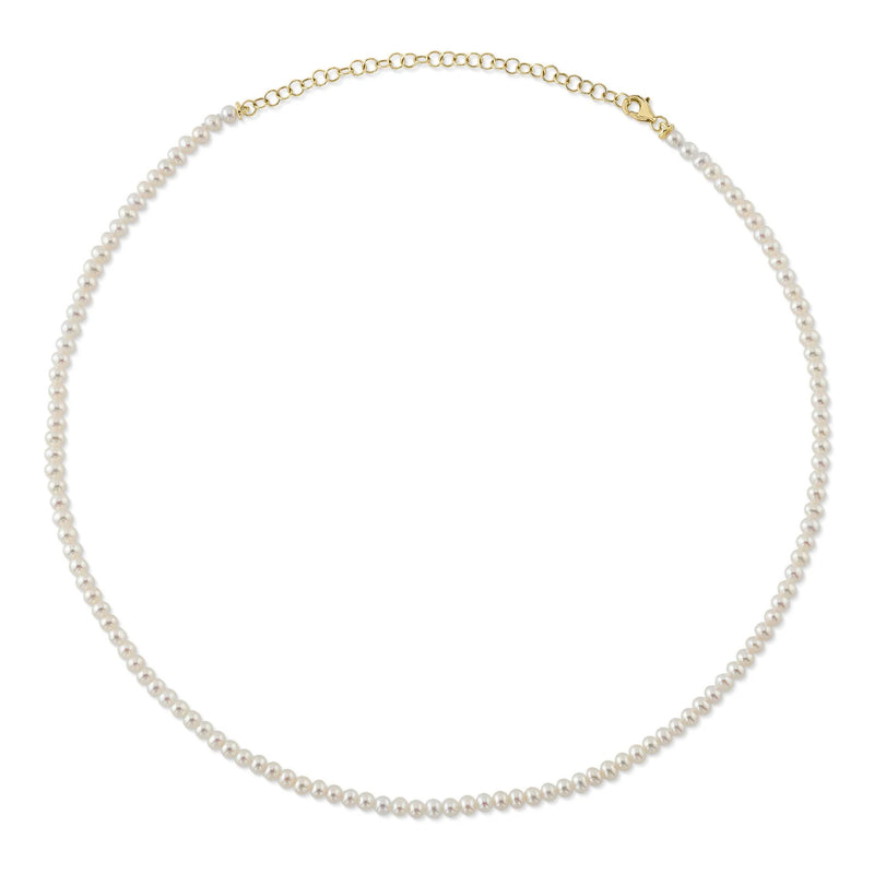 Pearl Necklace in 14K Yellow Gold