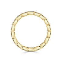 1.71ct Emerald Cut Diamond Bezel Set Eternity Band in 18K Yellow Gold