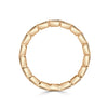 1.71ct Emerald Cut Diamond Bezel Set Eternity Band in 18K Champagne Yellow Gold