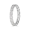1.71ct Emerald Cut Diamond Bezel Set Eternity Band in Platinum