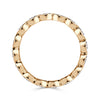 2.24ct Oval Cut Diamond Bezel Set Eternity Band in 18K Champagne Yellow Gold