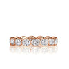 2.24ct Oval Cut Diamond Bezel Set Eternity Band in 18K Rose Gold