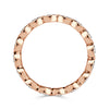 2.24ct Oval Cut Diamond Bezel Set Eternity Band in 18K Rose Gold