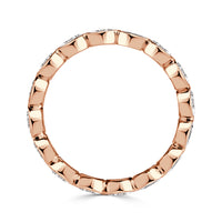 2.24ct Oval Cut Diamond Bezel Set Eternity Band in 18K Rose Gold