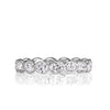 2.24ct Oval Cut Diamond Bezel Set Eternity Band in 18K White Gold