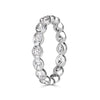 2.24ct Oval Cut Diamond Bezel Set Eternity Band in 18K White Gold