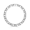 2.24ct Oval Cut Diamond Bezel Set Eternity Band in 18K White Gold