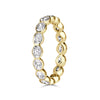 2.24ct Oval Cut Diamond Bezel Set Eternity Band in 18K Yellow Gold
