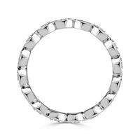 2.24ct Oval Cut Diamond Bezel Set Eternity Band in Platinum