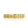 4.46ct Fancy Yellow Radiant Cut Diamond Eternity Band in 18K Yellow Gold