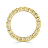 4.46ct Fancy Yellow Radiant Cut Diamond Eternity Band in 18K Yellow Gold