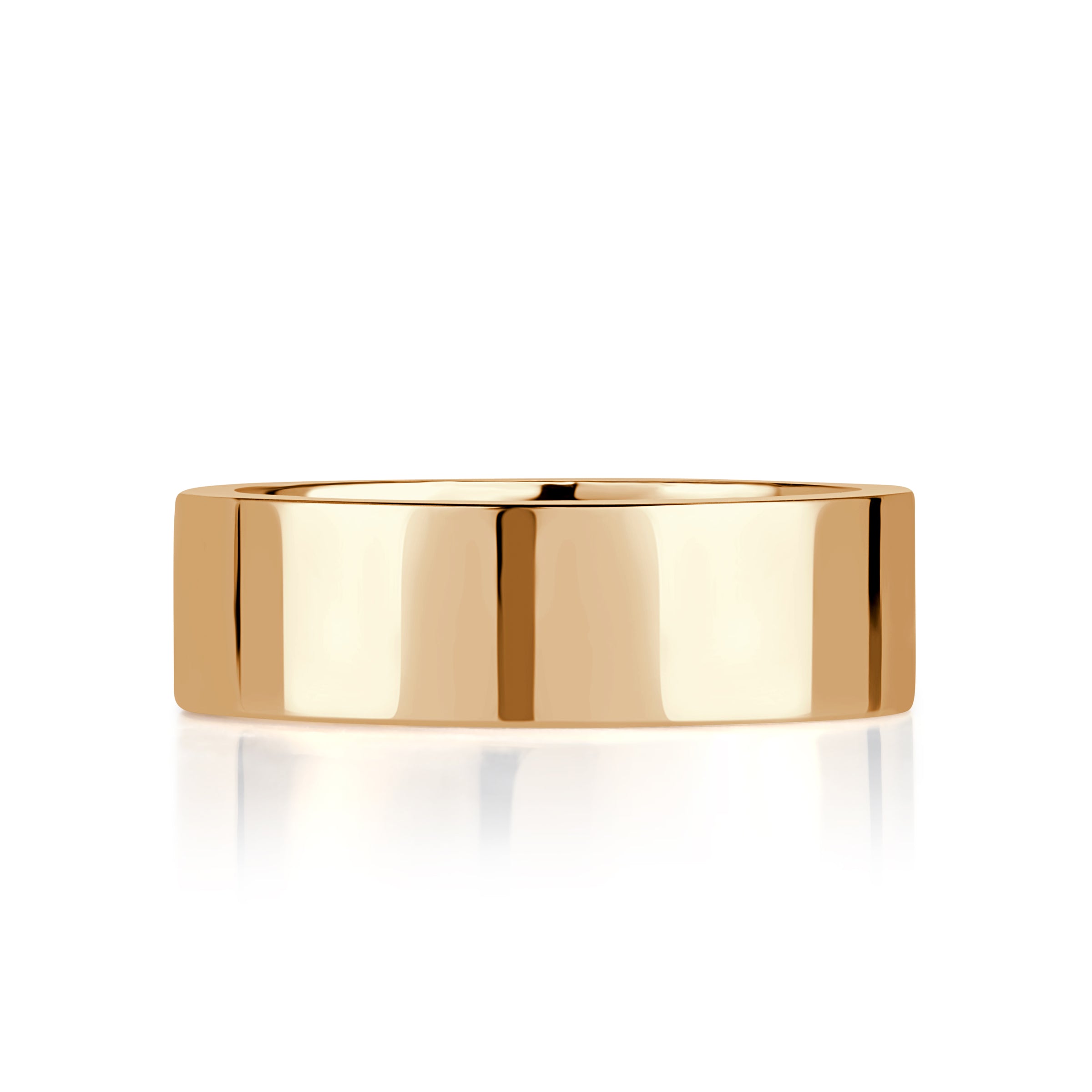 Handmade Flat Wedding Band 6mm