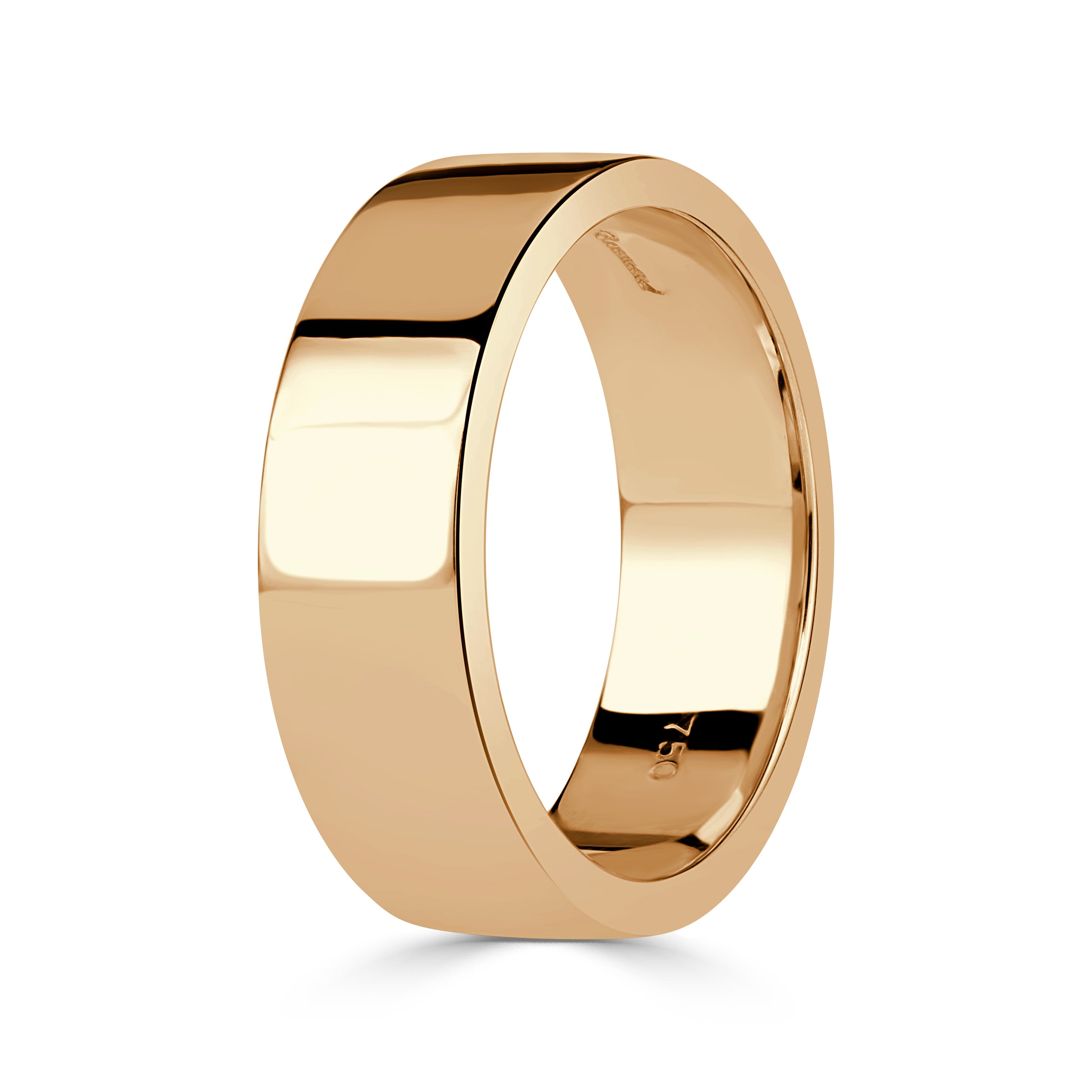 Handmade Flat Wedding Band 6mm