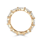 2.37ct Pear Shaped Diamond Eternity Band in 18K Champagne Yellow Gold