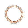2.37ct Pear Shaped Diamond Eternity Band in 18K Rose Gold