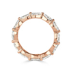2.37ct Pear Shaped Diamond Eternity Band in 18K Rose Gold