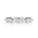 2.37ct Pear Shaped Diamond Eternity Band in 18K White Gold