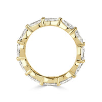 2.37ct Pear Shaped Diamond Eternity Band in 18K Yellow Gold