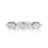 2.37ct Pear Shaped Diamond Eternity Band in Platinum