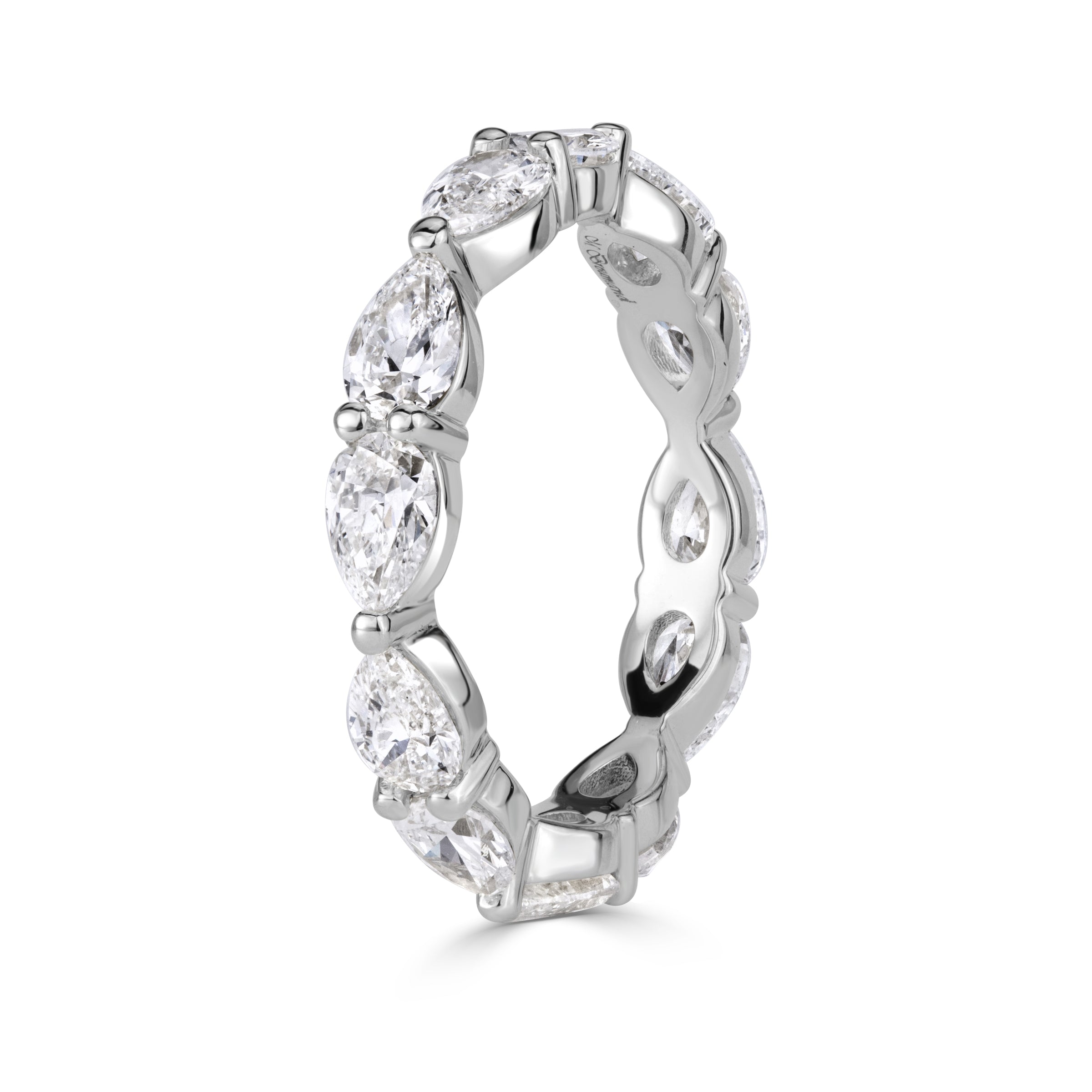 2.37ct Pear Shaped Diamond Eternity Band in Platinum