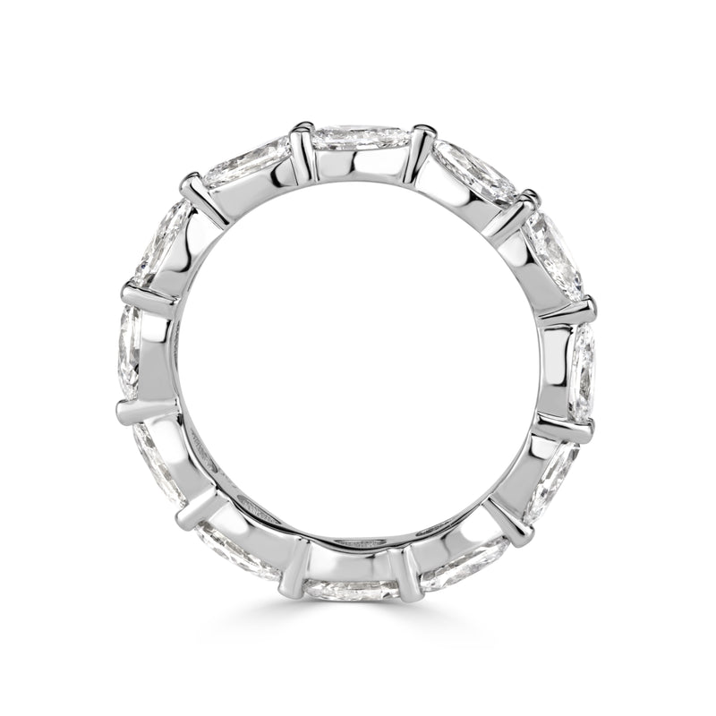 2.37ct Pear Shaped Diamond Eternity Band in Platinum