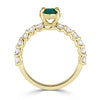 1.75ct Oval Cut Green Emerald Engagement Ring