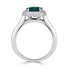 2.98ct Emerald Cut Green Emerald Engagement Ring
