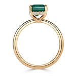 2.32ct Emerald Cut Green Emerald Engagement Ring