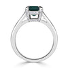 2.79ct Emerald Cut Green Emerald Engagement Ring