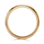 Men's Satin Finish Hammered Wedding Band in 18k Yellow Gold 6.0mm