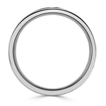 Men's Step Edge Stone Finished Wedding Band in 18K White Gold 6.0mm
