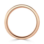 Men's Gooved Stone Finished Wedding Band in 18k Rose Gold 6.0mm