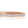 5.49ct Emerald Cut Diamond Stretch Tennis Bracelet in 18K Rose Gold
