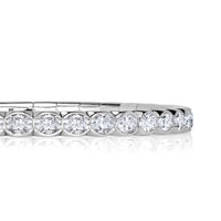 11.25ct Oval Cut Diamond Stretch Tennis Bracelet in 18K White Gold