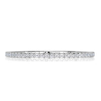 5.89ct Emerald Cut Diamond Stretch Tennis Bracelet in 18K White Gold