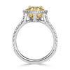 3.82ct Fancy Light Yellow Pear Shaped Diamond Engagement Ring