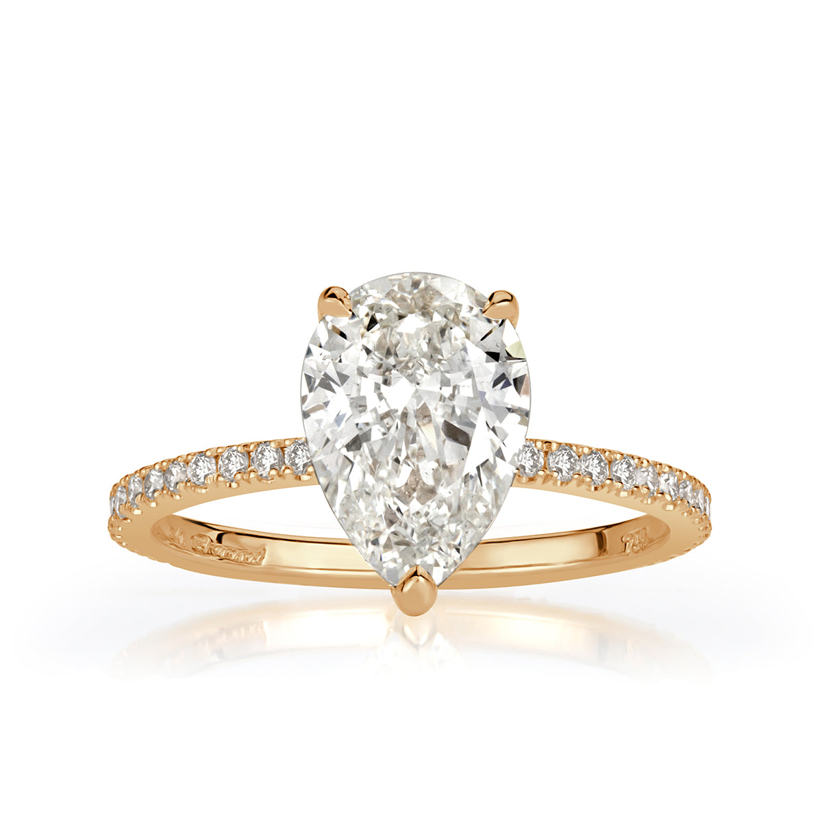 2.88ct Pear Shaped Diamond Engagement Ring
