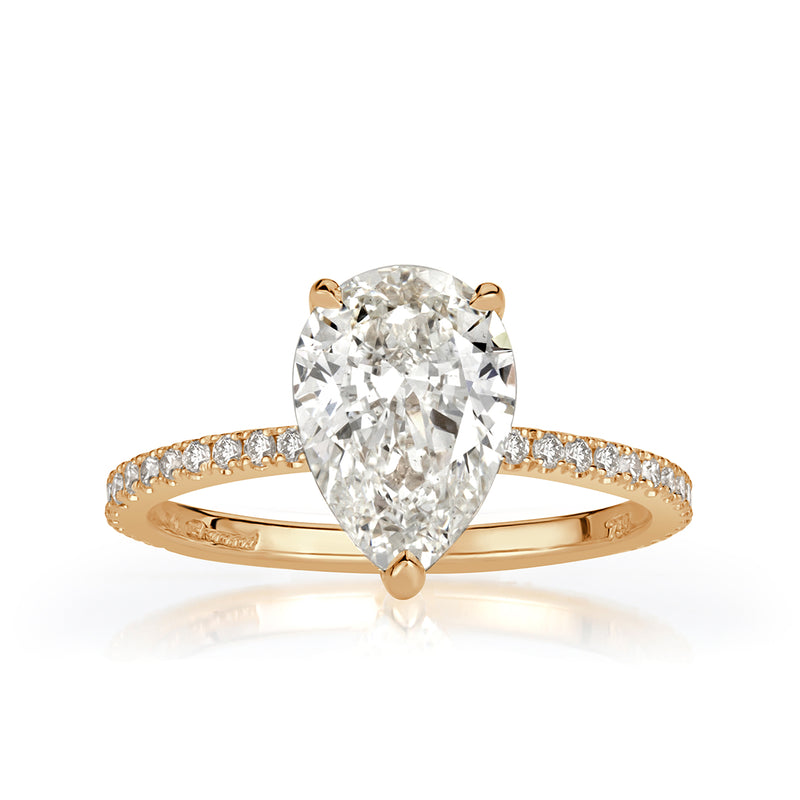 2.88ct Pear Shaped Diamond Engagement Ring