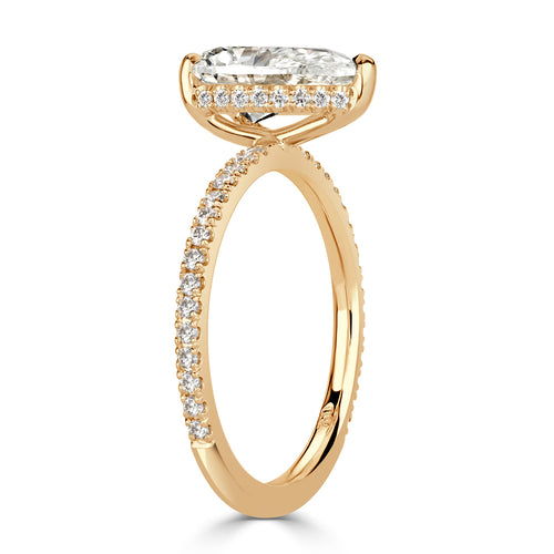 2.88ct Pear Shaped Diamond Engagement Ring