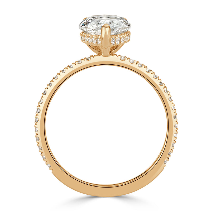2.88ct Pear Shaped Diamond Engagement Ring