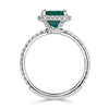 2.64ct Emerald Cut Green Emerald Engagement Ring
