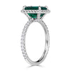 2.64ct Emerald Cut Green Emerald Engagement Ring