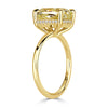 5.63ct Fancy Light Yellow Elongated Cushion Cut Diamond Engagement Ring