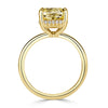 5.63ct Fancy Light Yellow Elongated Cushion Cut Diamond Engagement Ring