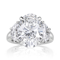 6.24ct Oval Cut Diamond Engagement Ring