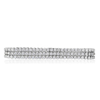 5.12ct Round Brilliant Cut Diamond Three-row Tennis Bracelet