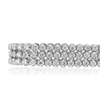 5.12ct Round Brilliant Cut Diamond Three-row Tennis Bracelet